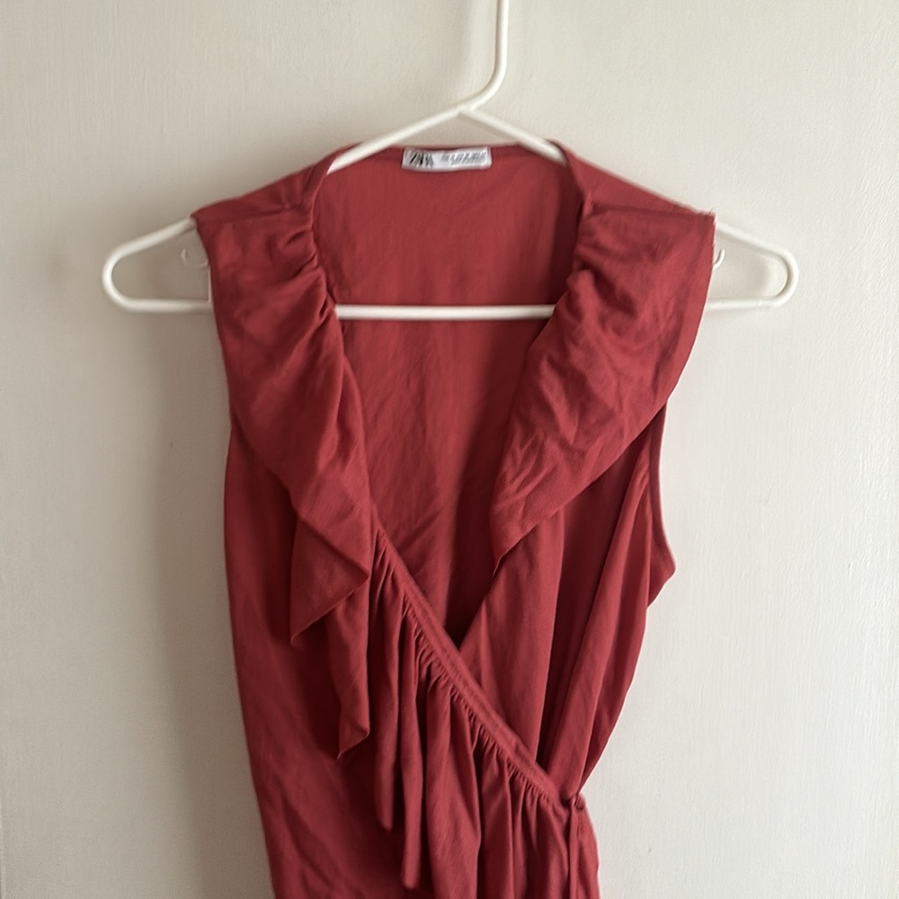 Zara Pink Ruffle Dress - Picture 5 of 5